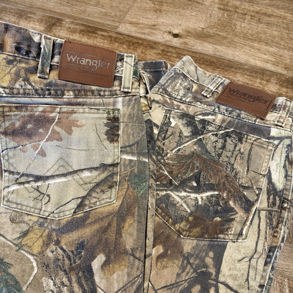 Wrangler ProGear Camo Pants Mens 34x36 READ Realtree Hunting Outdoor Workwear